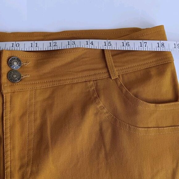 Holic Jean Plus Size 3X Mustard Yellow Stretchy Straight Leg 4-Pocket Pants - Picture 4 of 8